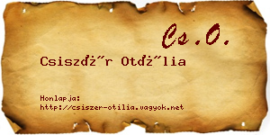 Csiszér Otília névjegykártya